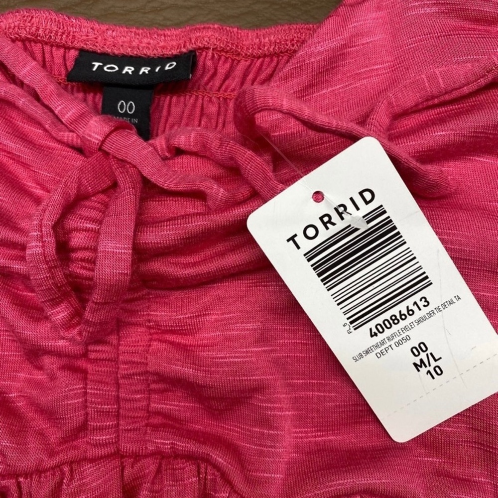 Torrid Pink Ruffle Sleeve Tank Top - Picture 8 of 9